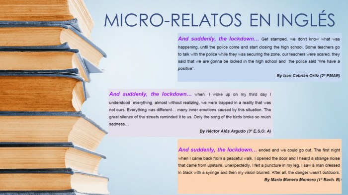 Micro-Relatos en Inglés - Curso 2019/ 2020