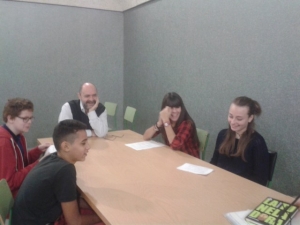 Entrevista previa al escritor realizada por algunos alumnos de 2º de ESO