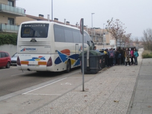 A punto de salir del Instituto. 2º y 3º de ESO, lunes 21 de diciembre de 2015.