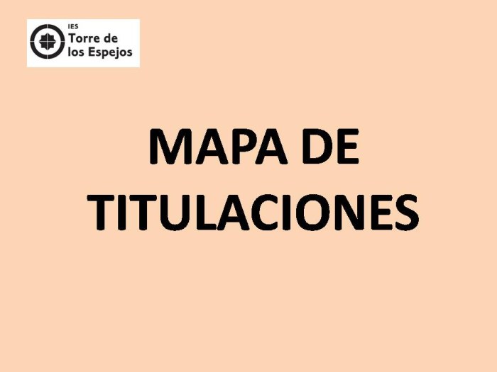 MAPA DE TITULACIONES Y BECAS